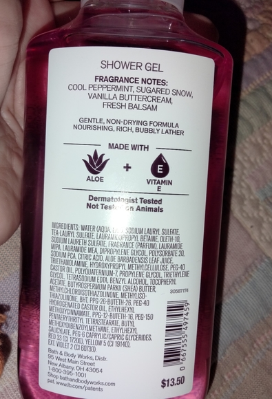 Twisted Peppermint 10 fl oz Bath & Body Works Shower Gel - Picture 3 of 3